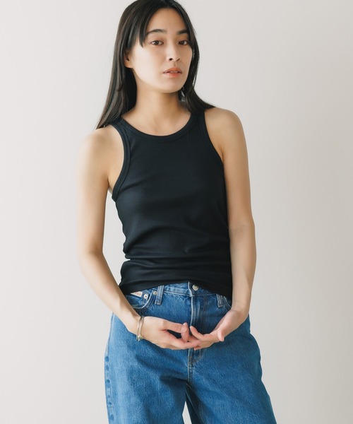 Calvin Klein/カルバンクライン CTN CONTOUR RIB TANK タンクトップ（タンクトップ）｜Calvin Klein（カルバン・クライン）