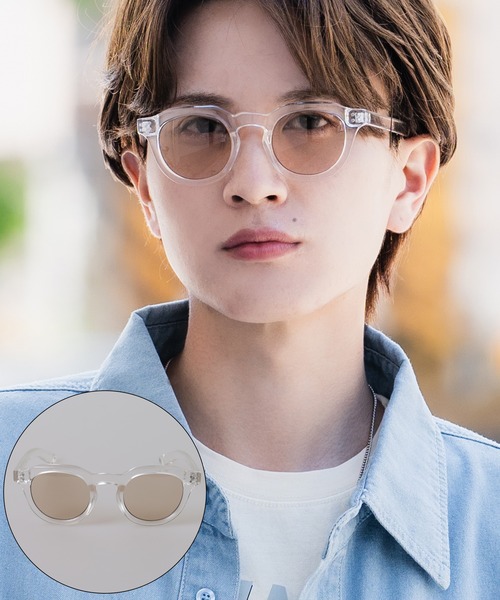 SIDEWAY STANCE（サイドウェイスタンス）の「【SIDEWAY STANCE】クラウンパントサングラス（サングラス・メンズ・クリア/ライトベージュ/ブラック/ライトブルー/グレー・FREE）」の4枚目の写真