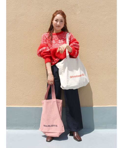 Ungrid（アングリッド）の「【WEB限定】ロゴトートバッグ（トートバッグ・レディース・オフホワイト/イエロー/ブラック/オレンジ/グリーン/ピンク/レッド/ブルー・FREE）」の15枚目の写真