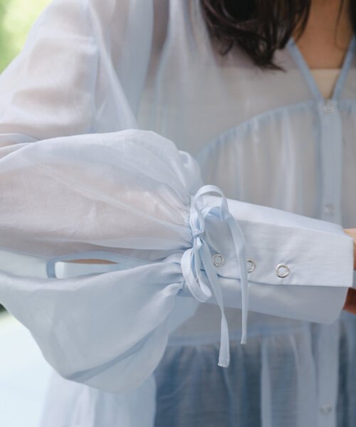 Kastane（カスタネ）の「【マルチウェイ】シアーティアードチュニック（シャツ/ブラウス・レディース・ライトグレー/ホワイト/ピンク・FREE）」の6枚目の写真