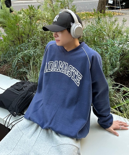 ADAMASTE(アダマスト)の「inside out college logo sweat - インサイドアウトカレッジロゴスウェット(スウェット・メンズ・レッド/ブラック/ブルー・MEDIUM/LARGE)」の2枚目の写真