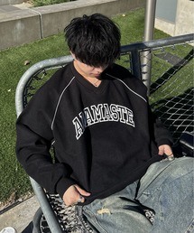 ADAMASTE | inside out college logo sweat - インサイドアウトカレッジロゴスウェット(スウェット)