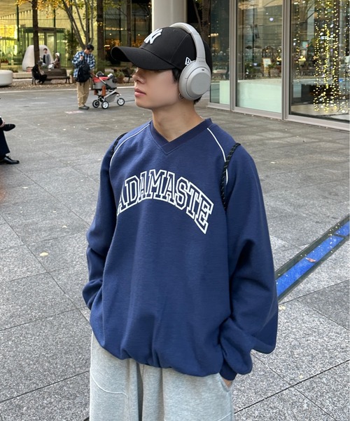 ADAMASTE(アダマスト)の「inside out college logo sweat - インサイドアウトカレッジロゴスウェット(スウェット・メンズ・レッド/ブラック/ブルー・MEDIUM/LARGE)」の4枚目の写真