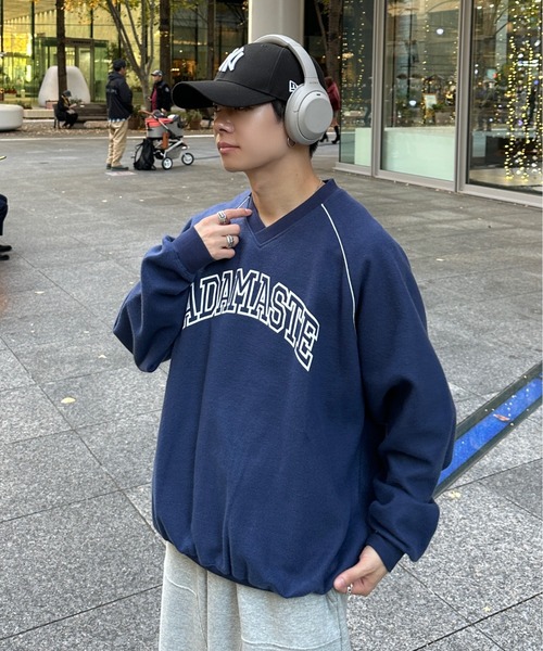ADAMASTE(アダマスト)の「inside out college logo sweat - インサイドアウトカレッジロゴスウェット(スウェット・メンズ・レッド/ブラック/ブルー・MEDIUM/LARGE)」の6枚目の写真