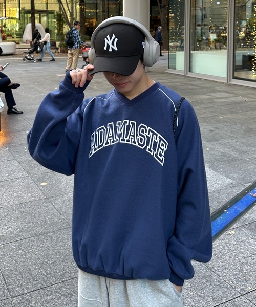 ADAMASTE(アダマスト)の「inside out college logo sweat - インサイドアウトカレッジロゴスウェット(スウェット・メンズ・レッド/ブラック/ブルー・MEDIUM/LARGE)」の7枚目の写真