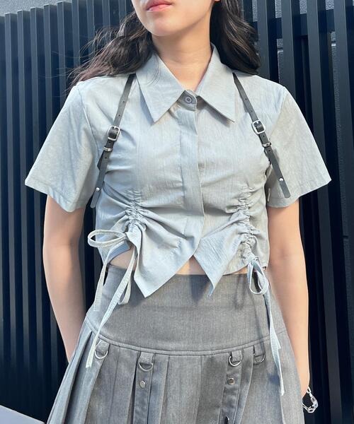 RUFFLOGブラックショートスリーブシャツ Lui's（ルイス）の「RINGZIP ショートスリーブシャツ（シャツ