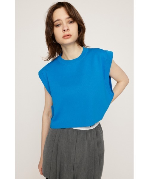 SLY(スライ)の「ROLL UP KNIT TOPS ロール アップ ニット トップス(ニット/セーター・レディース・ターコイズブルー/アイボリー/ブラック・FREE)」の4枚目の写真