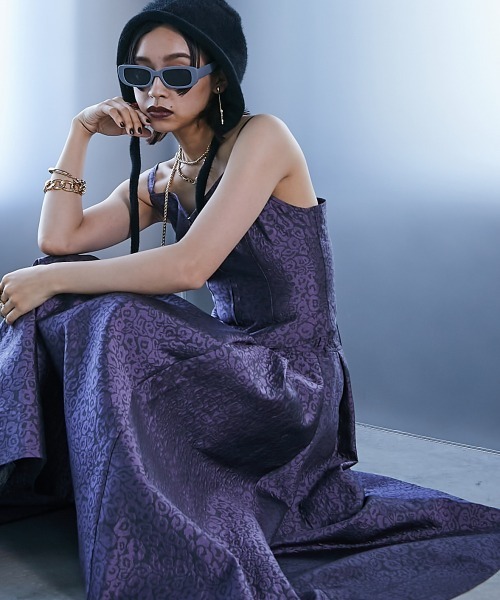 GEVS.（ジェイヴィス）の「2点セット(ビスチェ+スカート) ＜大きいサイズ有＞GEVS.（ワンピース・レディース・ブラック/パープル系・M/L/LL/3L/4L/5L）」の7枚目の写真