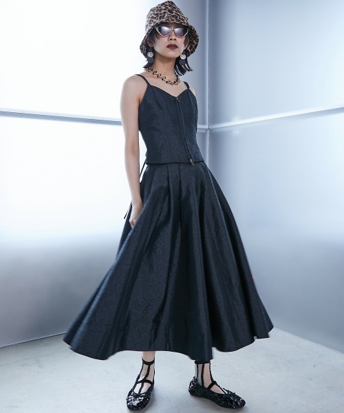 GEVS.（ジェイヴィス）の「2点セット(ビスチェ+スカート) ＜大きいサイズ有＞GEVS.（ワンピース・レディース・ブラック/パープル系・M/L/LL/3L/4L/5L）」の6枚目の写真