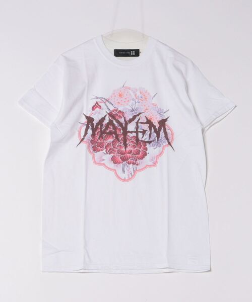 SAMURAI CORE(サムライコア)の「《SAMURAI CORE x MAYHEM》Graphic Design T(Tシャツ/カットソー・メンズ・ブラック/ホワイト・LARGE/MEDIUM/X-LARGE)」の1枚目の写真