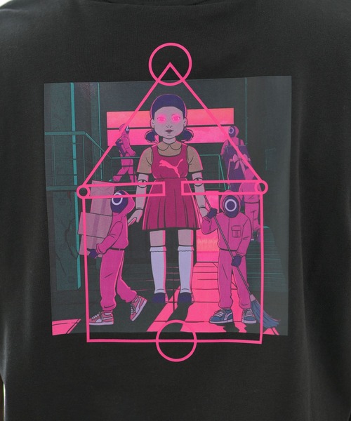 【コラボ】PUMA × イカゲーム 半袖Tee/コットンTee グラフィックデザイン ユニセックス 627426（Tシャツ/カットソー）｜PUMA（プーマ）