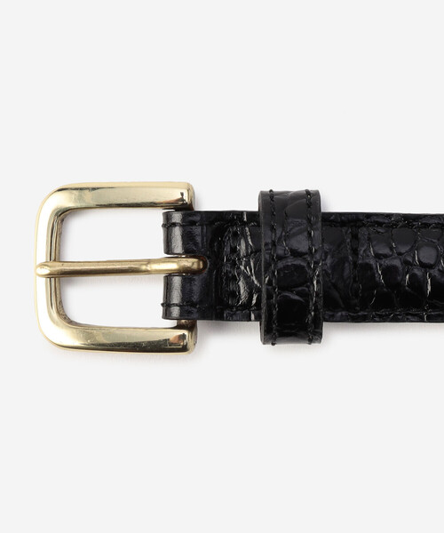 Scye（サイ）の「Scye | Press Croco Dress Belt（ベルト・レディース・ダークブラウン/ブラック・S/M）」の4枚目の写真
