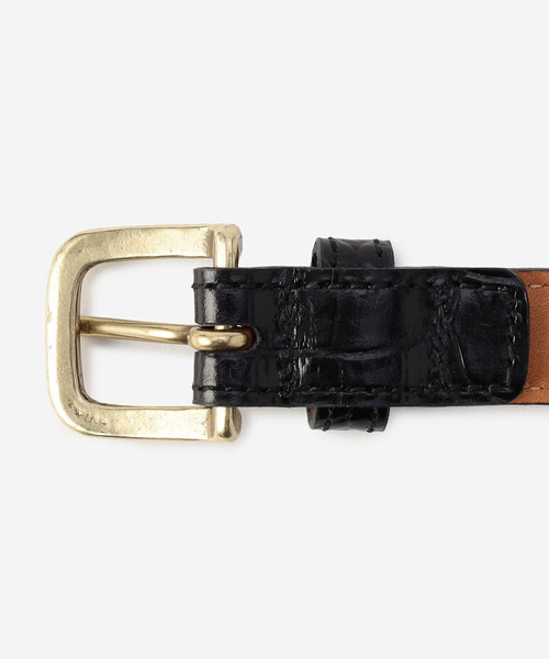 Scye（サイ）の「Scye | Press Croco Dress Belt（ベルト・レディース・ダークブラウン/ブラック・S/M）」の5枚目の写真