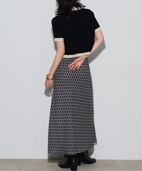 GALLEST（ギャレスト）の「◆カラーブロッキングポロニットカーデ（カーディガン/ボレロ・レディース・レンガ/ブラック・38）」の12枚目の写真