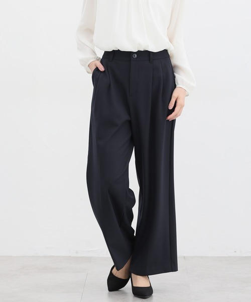 Honeys(ハニーズ)の「【抗菌防臭】ワイドストレート(股下68cm)(その他パンツ・レディース・ネイビー/ブラック/杢グレー・S/M/L/LL/3L)」の20枚目の写真