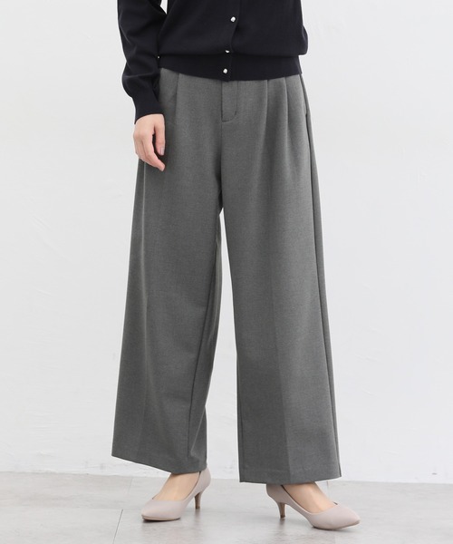 Honeys(ハニーズ)の「【抗菌防臭】ワイドストレート(股下68cm)(その他パンツ・レディース・ネイビー/ブラック/杢グレー・S/M/L/LL/3L)」の7枚目の写真