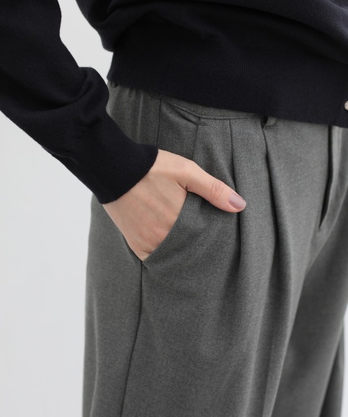 Honeys(ハニーズ)の「【抗菌防臭】ワイドストレート(股下68cm)(その他パンツ・レディース・ネイビー/ブラック/杢グレー・S/M/L/LL/3L)」の10枚目の写真