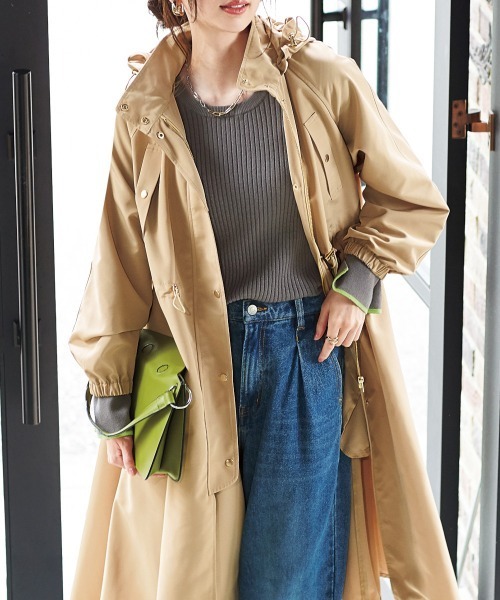 nissen（ニッセン）の「配色フレアスリーブリブニット（ニット/セーター・レディース・ブラック/チャコールグレー/グリーン系/ブラック系/ライトベージュ・L/LL/M/S）」の22枚目の写真