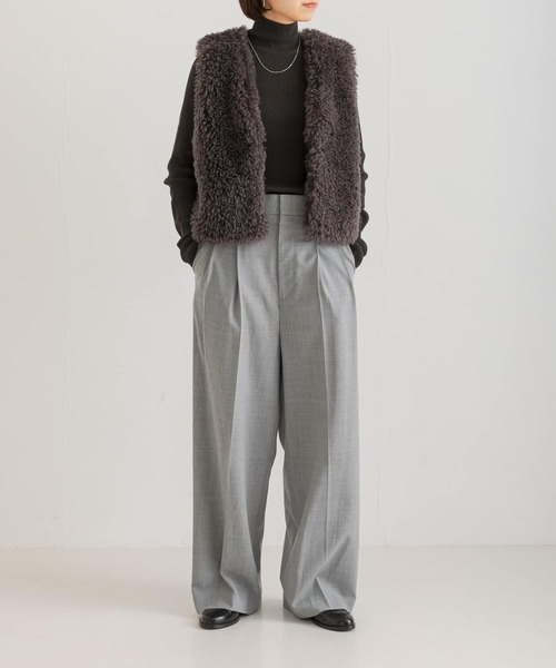 URBAN RESEARCH（アーバンリサーチ）の「『UR TECH』コットンメランジタートルニット（ニット/セーター・レディース・オレンジ/パープル/カーキ・FREE）」の4枚目の写真