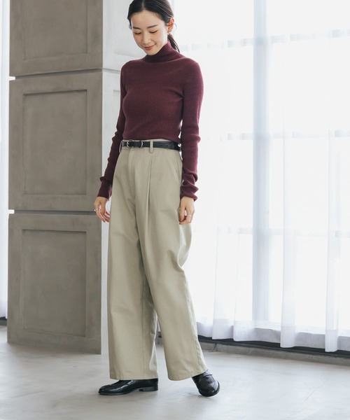 URBAN RESEARCH（アーバンリサーチ）の「『UR TECH』コットンメランジタートルニット（ニット/セーター・レディース・オレンジ/パープル/カーキ・FREE）」の22枚目の写真