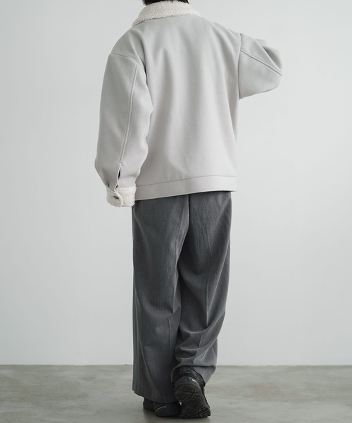 molk(モルク)の「【molk】2wayスタンドネックメルトンボアブルゾン(ブルゾン・メンズ・ブラック/ライトグレー/ブルー系1・M/S/XS)」の21枚目の写真