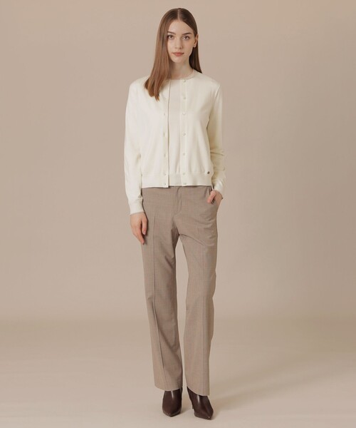 MACKINTOSH LONDON（マッキントッシュ ロンドン）の「クリアニット天竺カーディガン（カーディガン/ボレロ・レディース・オフホワイト/パープル系その他4/グレー系その他・40/38）」の4枚目の写真