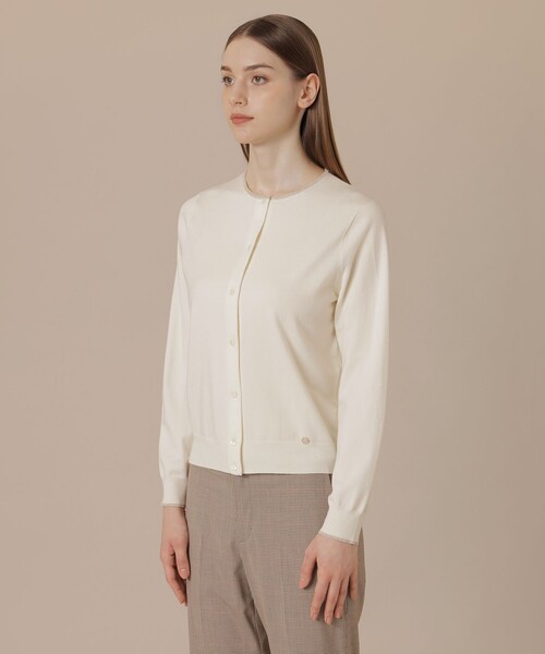 MACKINTOSH LONDON（マッキントッシュ ロンドン）の「クリアニット天竺カーディガン（カーディガン/ボレロ・レディース・オフホワイト/パープル系その他4/グレー系その他・40/38）」の8枚目の写真