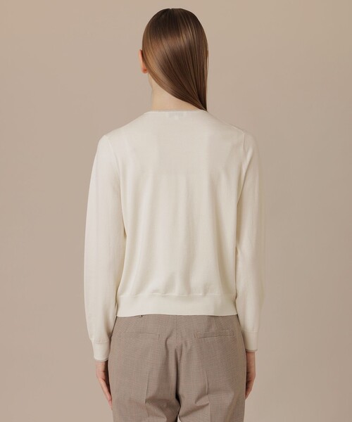 MACKINTOSH LONDON（マッキントッシュ ロンドン）の「クリアニット天竺カーディガン（カーディガン/ボレロ・レディース・オフホワイト/パープル系その他4/グレー系その他・40/38）」の9枚目の写真