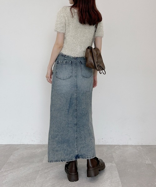 Heather(ヘザー)の「Denimスリットロングスカート2 145373(デニムスカート・レディース・ブルー/ブラック・M/S)」の16枚目の写真