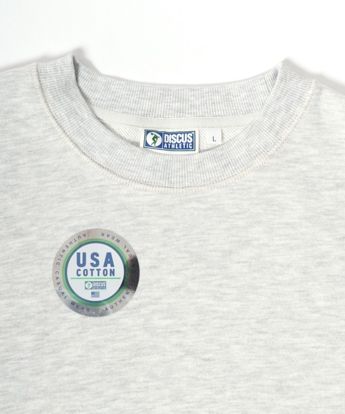 DISCUS（ディスカス）の「2025AW DISCUS/ディスカス  USAコットン スウェット クルーネックトレーナー レディース メンズ（スウェット・メンズ・オートミール/ベージュ/ネイビー/レンガ/グリーン/グレー/ブラック/サックスブルー/ブルー系その他/ピンク・M/L/XL）」の20枚目の写真