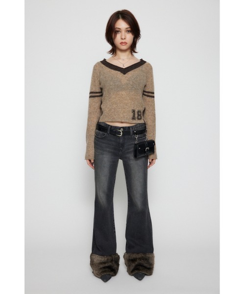 LAGUA GEM（ラグアジェム）の「COMPACT NUMBER ニット（ニット/セーター・レディース・グレー/ベージュ/バーガンディー・FREE）」の17枚目の写真