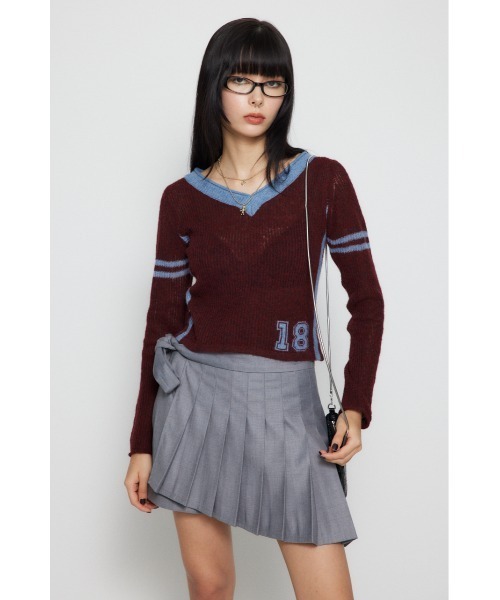 LAGUA GEM（ラグアジェム）の「COMPACT NUMBER ニット（ニット/セーター・レディース・グレー/ベージュ/バーガンディー・FREE）」の20枚目の写真