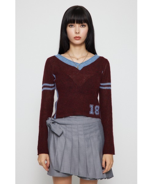 LAGUA GEM（ラグアジェム）の「COMPACT NUMBER ニット（ニット/セーター・レディース・グレー/ベージュ/バーガンディー・FREE）」の11枚目の写真