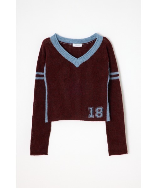 LAGUA GEM（ラグアジェム）の「COMPACT NUMBER ニット（ニット/セーター・レディース・グレー/ベージュ/バーガンディー・FREE）」の9枚目の写真