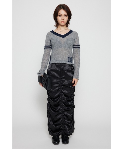 LAGUA GEM（ラグアジェム）の「COMPACT NUMBER ニット（ニット/セーター・レディース・グレー/ベージュ/バーガンディー・FREE）」の7枚目の写真