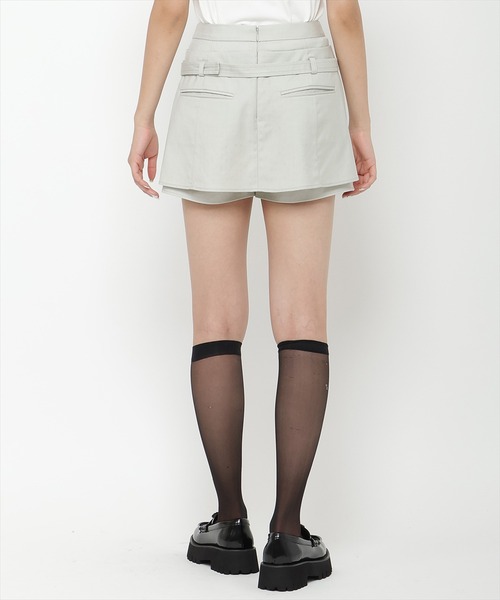 REDYAZEL(レディアゼル)の「レイヤードデザインベルティッドショートパンツ(その他パンツ・レディース・オフホワイト/ネイビー/グレー・FREE)」の6枚目の写真