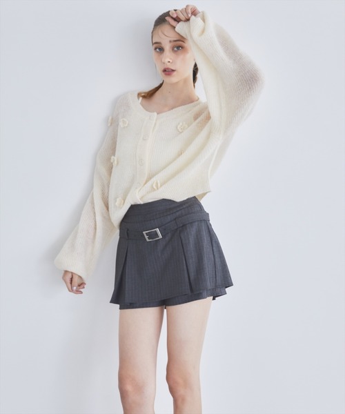 REDYAZEL(レディアゼル)の「レイヤードデザインベルティッドショートパンツ(その他パンツ・レディース・オフホワイト/ネイビー/グレー・FREE)」の16枚目の写真