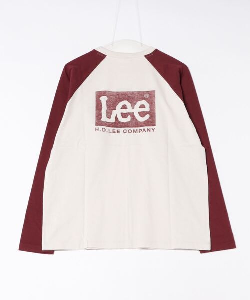 Lee（リー）の「Lee/リー【親子リンク】ロングセラー Leeロゴバックプリント長袖Tシャツ（Tシャツ/カットソー・メンズ・ホワイト/ブラック/ネイビー/ワインレッド・SMALL/MEDIUM/LARGE/X-LARGE）」の5枚目の写真