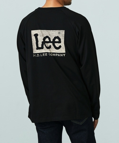 Lee（リー）の「Lee/リー【親子リンク】ロングセラー Leeロゴバックプリント長袖Tシャツ（Tシャツ/カットソー・メンズ・ホワイト/ブラック/ネイビー/ワインレッド・SMALL/MEDIUM/LARGE/X-LARGE）」の2枚目の写真