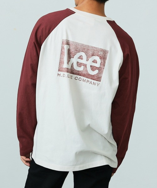 Lee（リー）の「Lee/リー【親子リンク】ロングセラー Leeロゴバックプリント長袖Tシャツ（Tシャツ/カットソー・メンズ・ホワイト/ブラック/ネイビー/ワインレッド・SMALL/MEDIUM/LARGE/X-LARGE）」の4枚目の写真