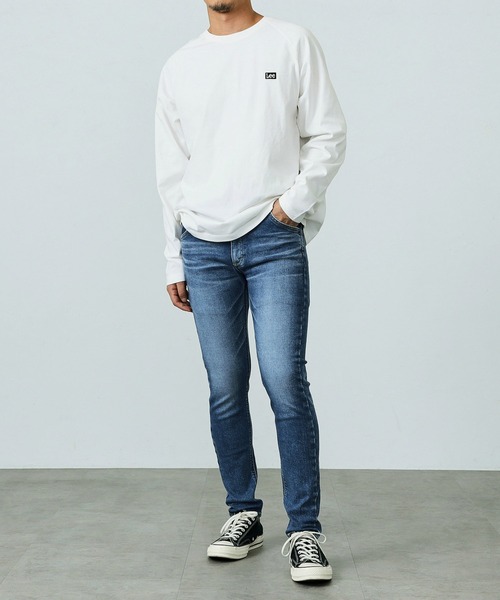 Lee（リー）の「Lee/リー【親子リンク】ロングセラー Leeロゴバックプリント長袖Tシャツ（Tシャツ/カットソー・メンズ・ホワイト/ブラック/ネイビー/ワインレッド・SMALL/MEDIUM/LARGE/X-LARGE）」の8枚目の写真