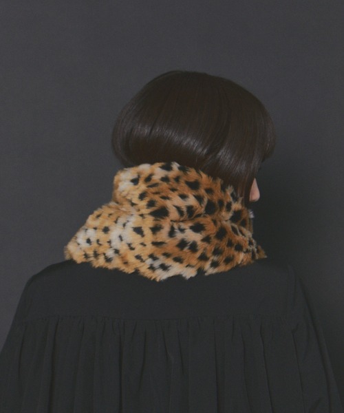 ヒョウ柄ファーショートマフラー　ドルガバ 楽天市場】マフラー レディース ファーマフラー 秋 冬 豹柄 ヒョウ柄