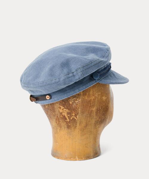 RRL（ダブル アール エル）の「ガーメントダイド ツイル キャップ（キャスケット・メンズ・ブルー・L/XL/S/M）」の6枚目の写真