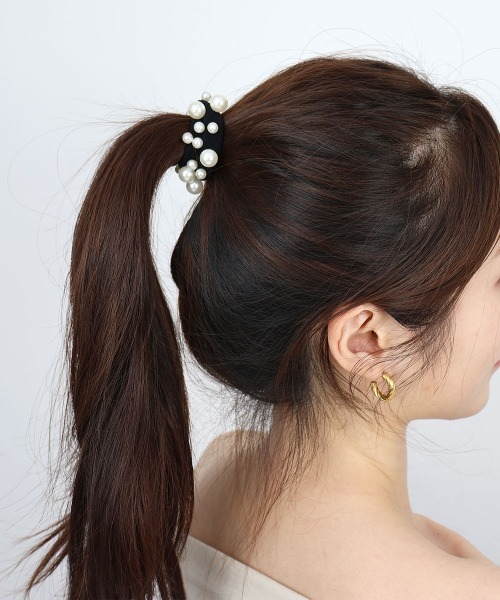 CEMONEMO（セモネモ）の「パールゴム 3セット（ヘアゴム・レディース・ブラック・FREE）」の10枚目の写真