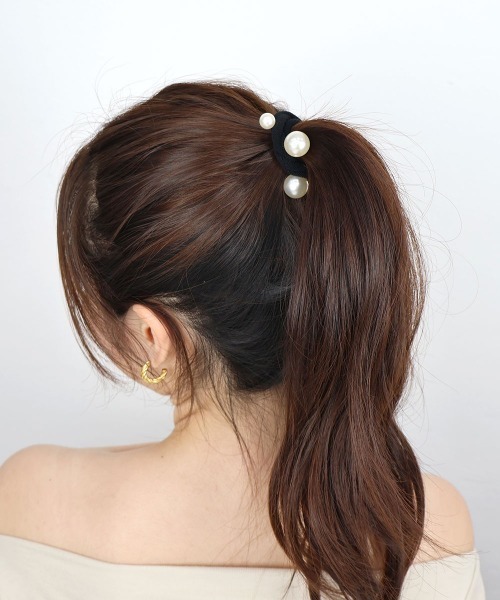 CEMONEMO（セモネモ）の「パールゴム 3セット（ヘアゴム・レディース・ブラック・FREE）」の13枚目の写真