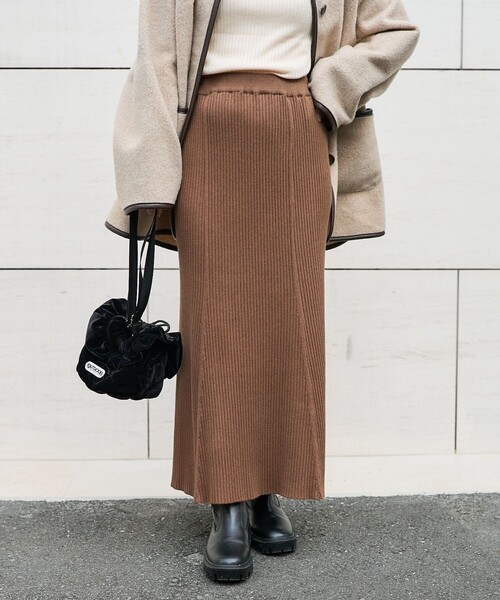 FREAK'S STORE（フリークスストア）の「杢 リブ マーメイドスカート