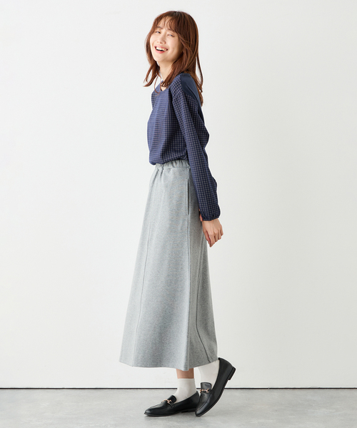 Petit Honfleur(プチオンフルール)の「チェックジャガードプルオーバー(Tシャツ/カットソー・レディース・グレー/ネイビー・M/L)」の12枚目の写真