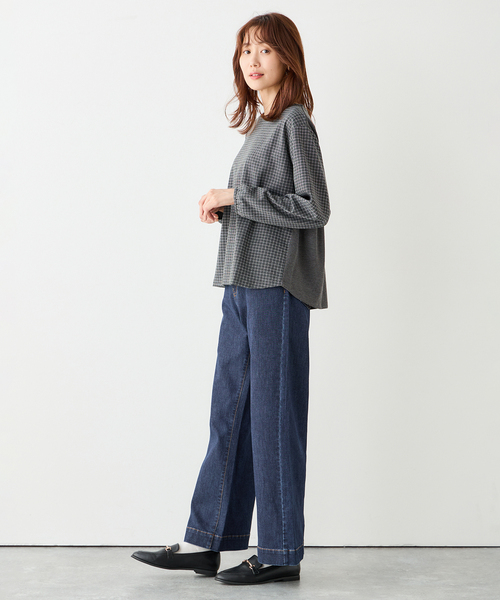 Petit Honfleur(プチオンフルール)の「チェックジャガードプルオーバー(Tシャツ/カットソー・レディース・グレー/ネイビー・M/L)」の15枚目の写真
