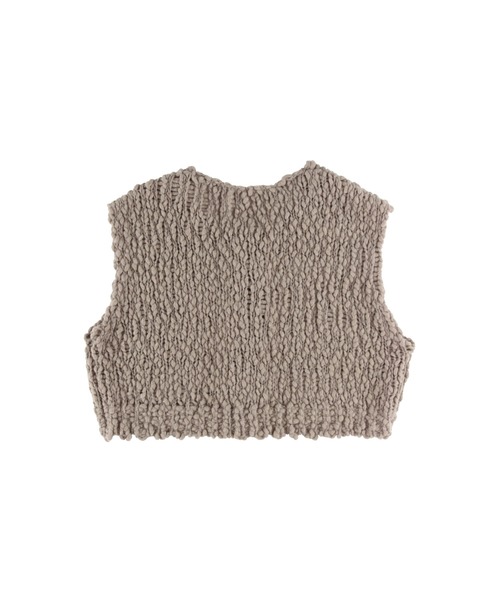 【セール】Cropped Knit Vest /ポコポコニットベスト（ベスト）｜ALEXIA STAM（アリシアスタン）