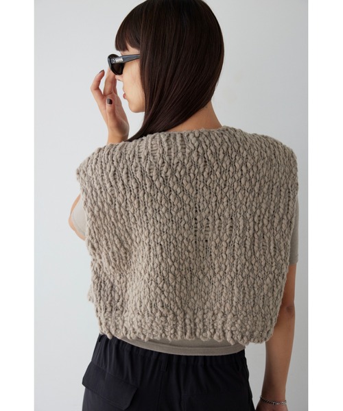 【セール】Cropped Knit Vest /ポコポコニットベスト（ベスト）｜ALEXIA STAM（アリシアスタン）